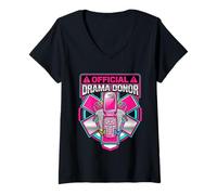 Femme Drama Donor Y2K Nostalgia Étui à Rabat rétro Diva T-Shirt avec Col en V