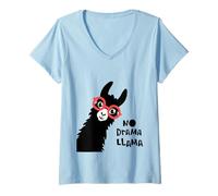 Femme Drama Llama, Only You Can Prevent Drama, Cool Llama Quotes T-Shirt avec Col en V