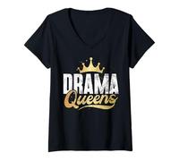 Femme Drama Queens Sister T-Shirt avec Col en V