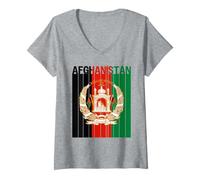 Femme Drapeau de l'Afghanistan T-Shirt avec Col en V