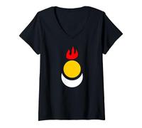 Femme Drapeau de l'indépendance de la Mongolie intérieure de la Chine CCP génocide culturel T-Shirt avec Col en V