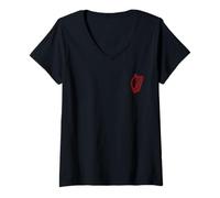 Femme Drapeau de l'Irlande - Drapeau de la Harpe Irlandaise T-Shirt avec Col en V