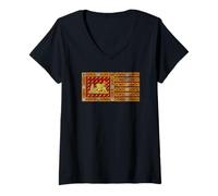 Femme Drapeau de Venise Italie Drapeau Venezia Italie Bannière Lion de Saint Marc T-Shirt avec Col en V