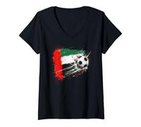 Femme Drapeau des Émirats Arabes Unis Enfants Garçons T-Shirt avec Col en V