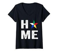 Femme Drapeau Druze, Syrie, Liban, Suwayda, Druze, Drapeau des druzes. T-Shirt avec Col en V