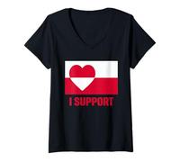 Femme Drapeau du Danemark Groenland n'est Pas à Vendre Support Design Danois T-Shirt avec Col en V