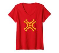 Femme Drapeau du Labarum Cantabria, Espagne, Peuple cantabrien T-Shirt avec Col en V