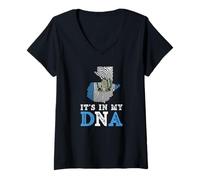 Femme Drapeau Guatemala It's in My DNA Fierté guatémaltèque T-Shirt avec Col en V
