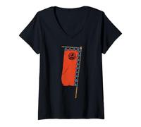 Femme Drapeau Japonais Ancien Empire Impérial Pays Conquête Drapeau T-Shirt avec Col en V