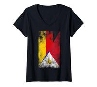 Femme Drapeaux de l'Allemagne et des Philippines - Philippines allemandes, philippines T-Shirt avec Col en V