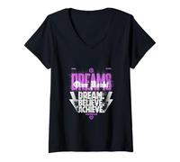 Femme Dreams Over Doubt - Urban Streetwear Déclaration T-Shirt avec Col en V