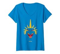 Femme DreamWorks Dragons Nadder Big Face T-Shirt avec Col en V