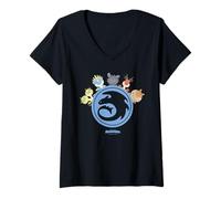 Femme DreamWorks Dragons Tiny Adventures Circle Emblem T-Shirt avec Col en V