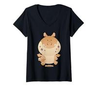 Femme DreamWorks Dragons Tiny Adventures Meatlug T-Shirt avec Col en V