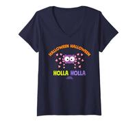 Femme DreamWorks Gabby’s Dollhouse Halloween Holla Holla Spider T-Shirt avec Col en V
