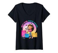 Femme DreamWorks Gabby’s Dollhouse Next Stop Sixth Grade T-Shirt avec Col en V