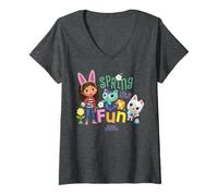 Femme DreamWorks Gabby’s Dollhouse Spring T-Shirt avec Col en V