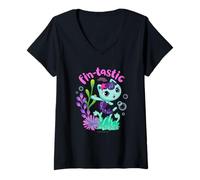 Femme DreamWorks Gabby’s Dollhouse The Movie Fin-Tastic T-Shirt avec Col en V