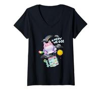 Femme DreamWorks Gabby’s Dollhouse The Movie Meow We Go! T-Shirt avec Col en V