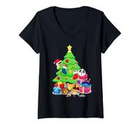 Femme DreamWorks KouKou Christmas Tree Decorating T-Shirt avec Col en V