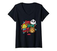 Femme DreamWorks KouKou Eat, Drink & Be Merry Trio T-Shirt avec Col en V