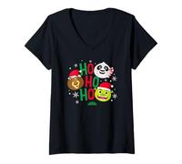 Femme DreamWorks KouKou Ho Ho Ho Holiday Trio T-Shirt avec Col en V