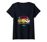 Femme DreamWorks KouKou Merry Christmas & Happy New Year T-Shirt avec Col en V
