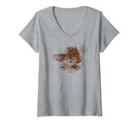 Femme DreamWorks Puss in Boots Lithograph T-Shirt avec Col en V