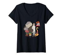Femme DreamWorks The Bad Guys 2 The Original Bad Guys 2D Style T-Shirt avec Col en V