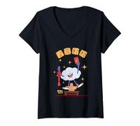 Femme DreamWorks Trolls Cloud Guy Lunar New Year Fun T-Shirt avec Col en V