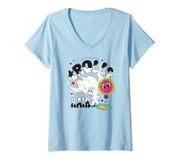 Femme Dreamworks Trolls Hair Bonne Chance T-Shirt avec Col en V
