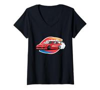 Femme Drifting Queen - Voiture de Course Muscle Car Guy T-Shirt avec Col en V