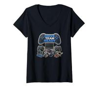 Femme Drive Team Ready Robotique Pilotage Station T-Shirt avec Col en V
