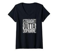Femme Droit Outta Dopamine dans un style grungy T-Shirt avec Col en V
