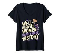 Femme Droits des femmes Féminisme Journée internationale de la femme T-Shirt avec Col en V