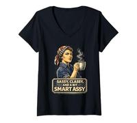 Femme Droits des Femmes Féministes T-Shirt avec Col en V