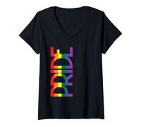 Femme Droits LGBTQ Parade de la Gay Pride T-Shirt avec Col en V