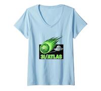 Femme Drôle 3I Atlas Comète OVNI Cosmique Mystère T-Shirt avec Col en V