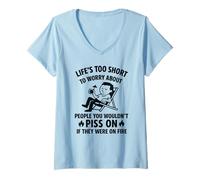 Femme Drôle adulte sarcastique Snarky Ranting pour homme et femme T-Shirt avec Col en V