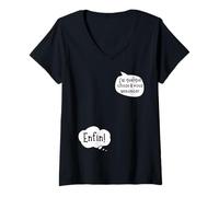 Femme Drôle Annonce Grossesse J'Ai Quelque Chose à Vous annoncer T-Shirt avec Col en V