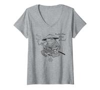 Femme drôle autisme TWAS The tism m Lord Frog Meme inapproprié T-Shirt avec Col en V