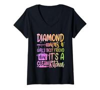 Femme Drôle D'amitié Entre Une Femme T-Shirt avec Col en V