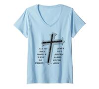 Femme Drôle de Chrétien Jésus Modèles de rôle est allé en Prison T-Shirt avec Col en V