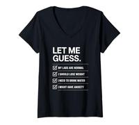 Femme Drôle de Dicton Let Me Guess Normal Labs Lose Weight Humour T-Shirt avec Col en V