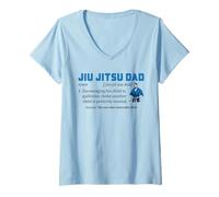 Femme Drôle de Jiu Jitsu Dad Definition BJJ Daddy T-Shirt avec Col en V