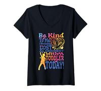 Femme Drôle de Maman Parentalité Être Gentil Probablement Perdue T-Shirt avec Col en V