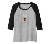 Femme Drôle Femme Flûte Fille Flûte Joueuse Manche Raglan