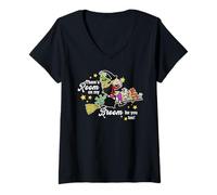 Femme Drôle, il y a Aussi de la Place sur Mon Balai pour toi, Professeur, Halloween T-Shirt avec Col en V