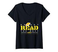 Femme Drôle Lecture Rat de bibliothèque Lecture Ne Pas Lire la Phrase suivante T-Shirt avec Col en V