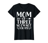 Femme Drôle maman de trois enfants fête des mères drôle maman de 3 blagues T-Shirt